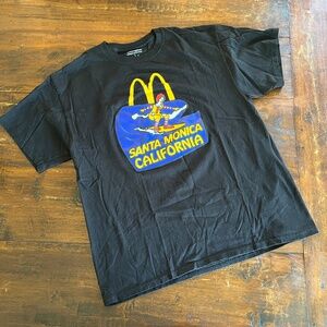 Limited Ed Champion x McDonald's Santa Monica CA Ronald Surf Graphic T-Shirt L